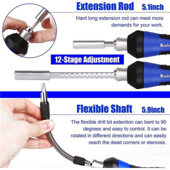 87-Piece Ratcheting Screwdriver Set Ratchet Wrench Magnetic Drive Kit 67 - Picture 2 of 7
